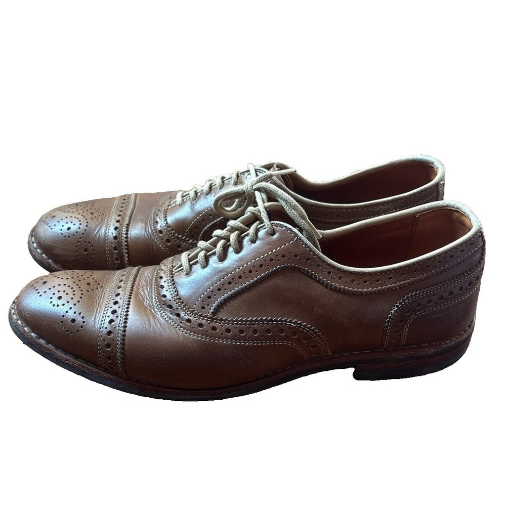 Allen Edmonds Rush Street Chromexcel Brogue Oxford 9.5 D Brown Leather Men's